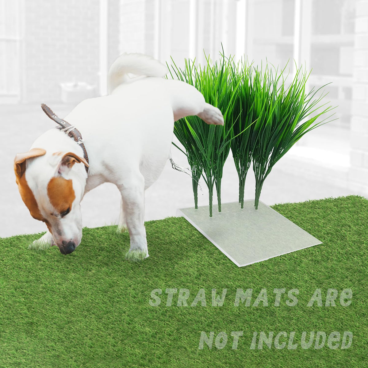 Sysmashing 8Pcs pilares de cesped artificial para perros, guía al orinar y reduce salpicaduras.