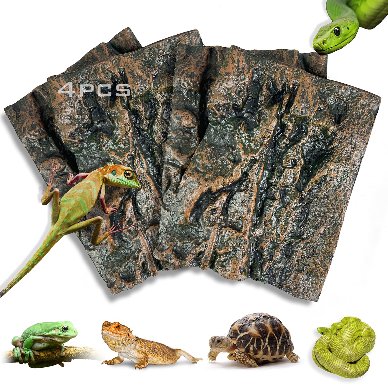 Sysmashing fondo roca 3D para terrario ofrece superficie natural para reptiles