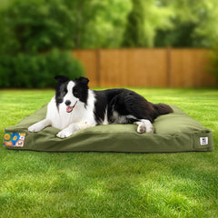 Cama para perros Sytopia exterior de lona resistente, ideal para exteriores.