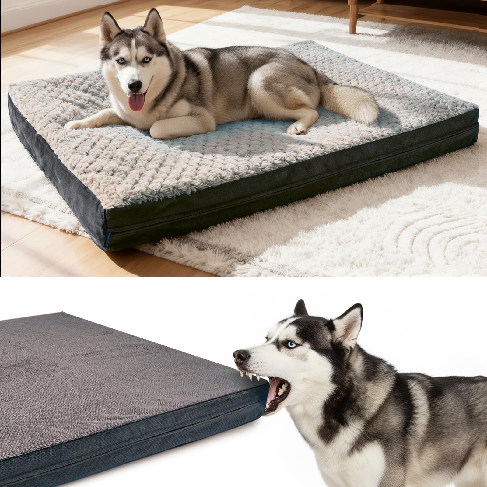 Cama Sytopia para perro grande, doble cara para confort diario.
