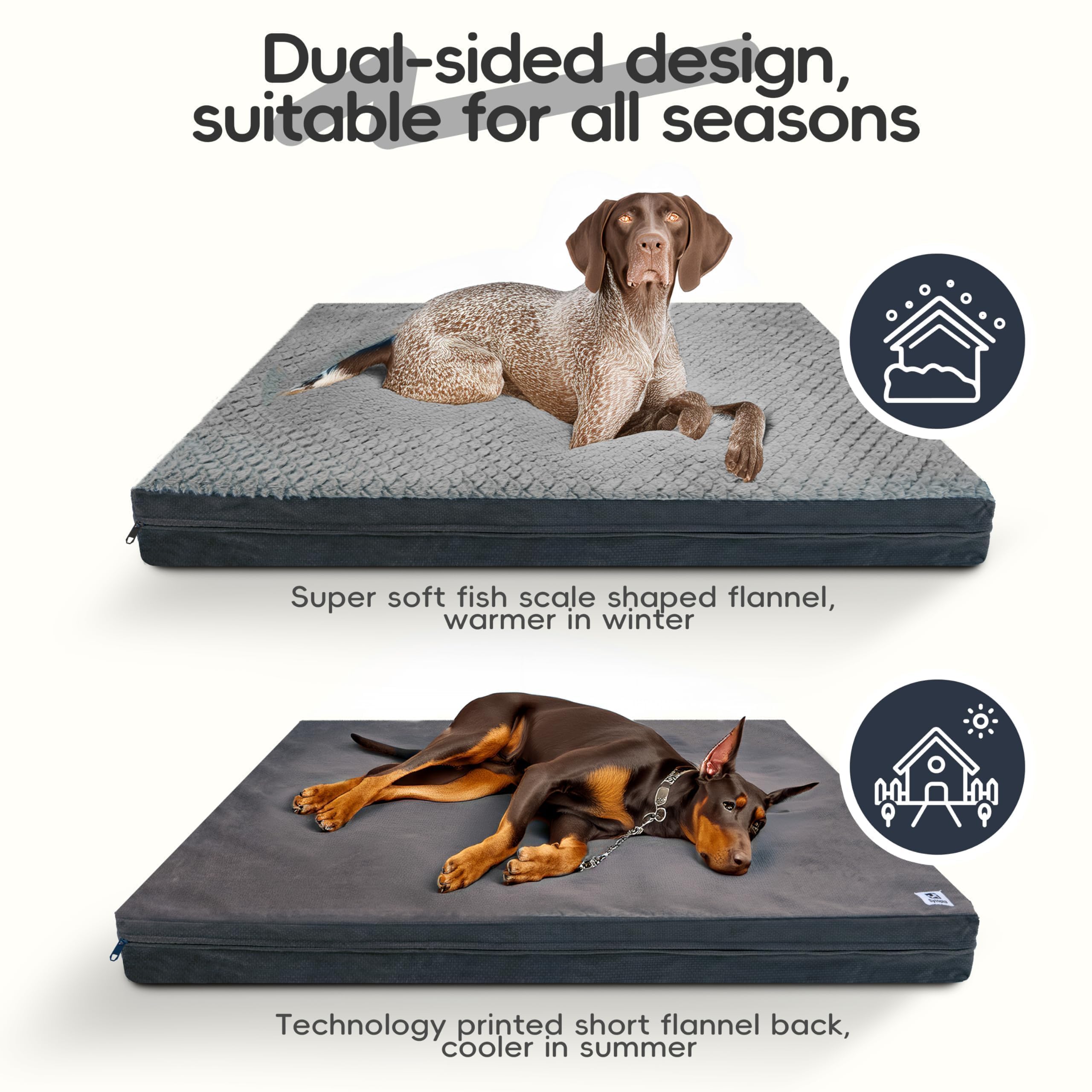 Relleno grueso de la cama Sytopia ofrece apoyo estable para articulaciones