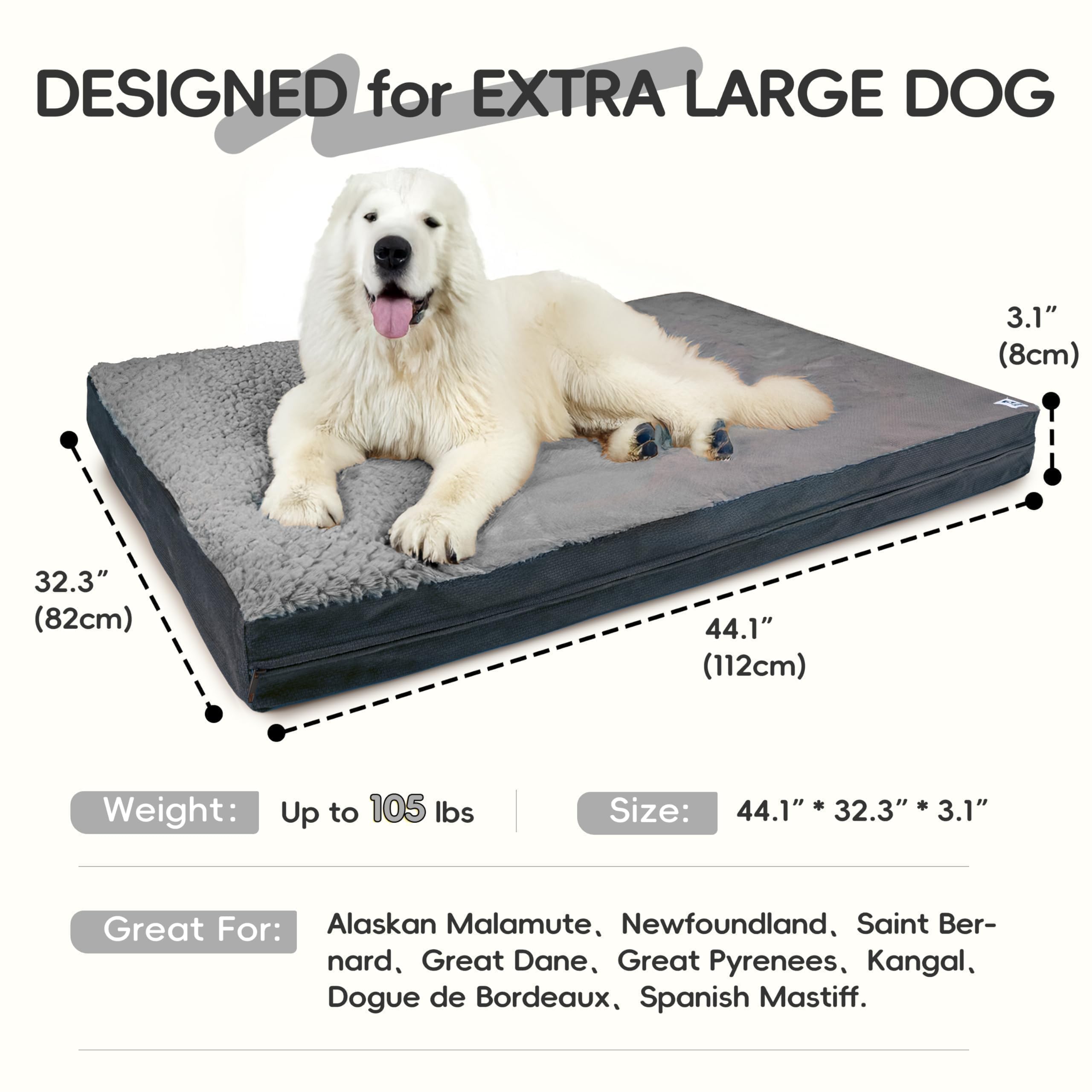 Cama Sytopia en tamaños variados para perros grandes y espacios amplios