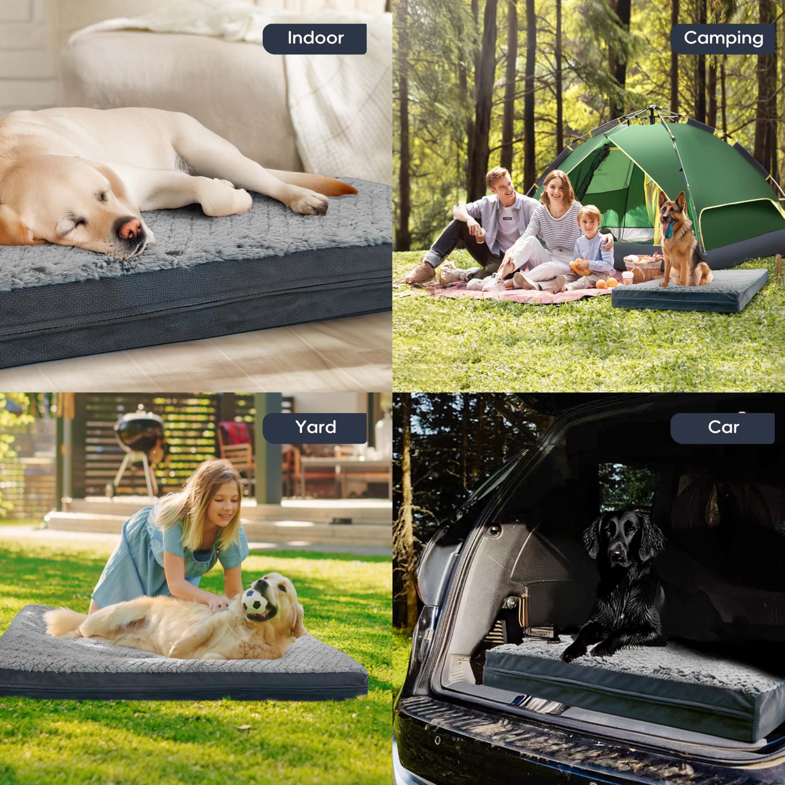 Cama Sytopia disponible en tamaños múltiples para mascotas grandes.