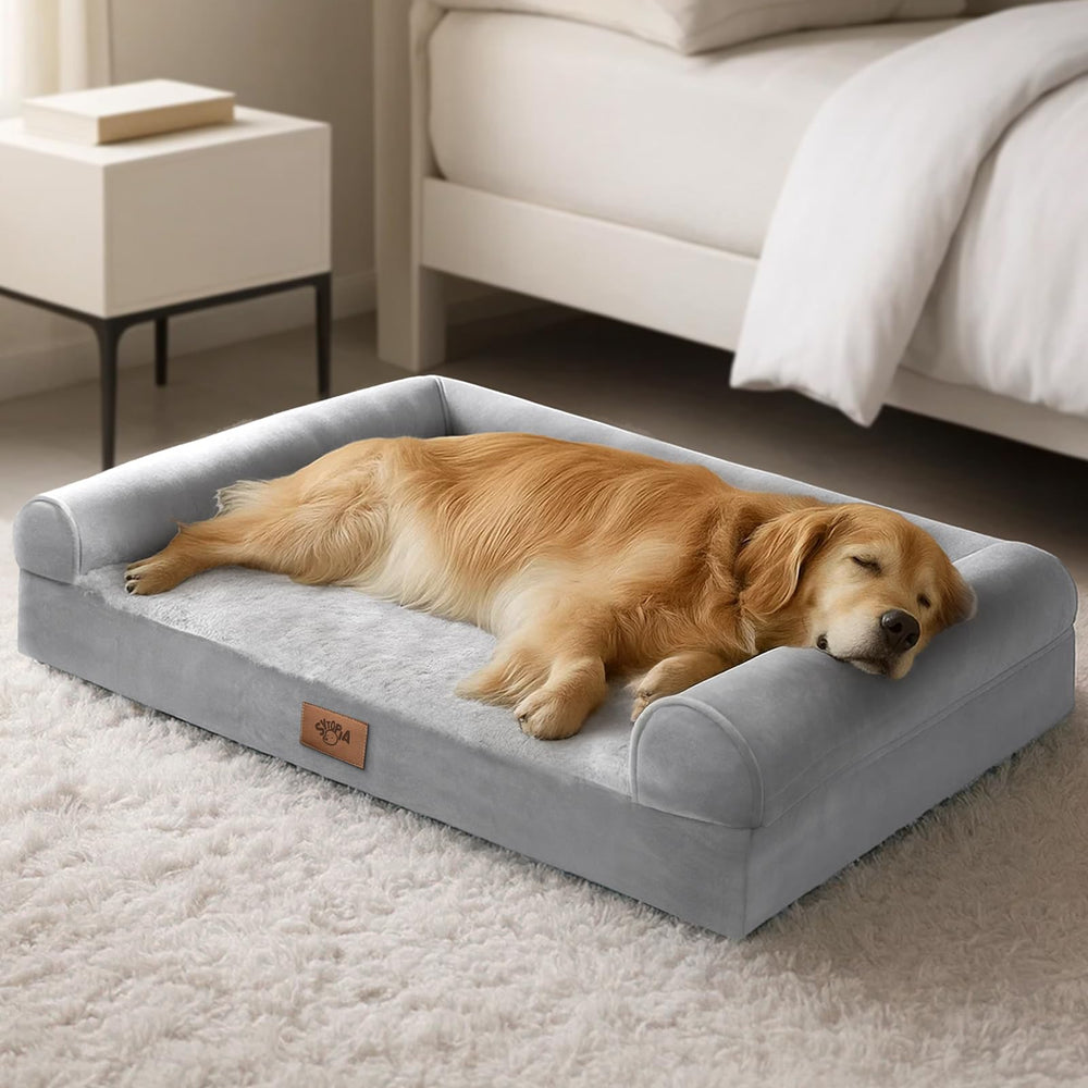 Cama Sytopia para perros grandes ofrece soporte ortopédico para articulaciones durante el descanso