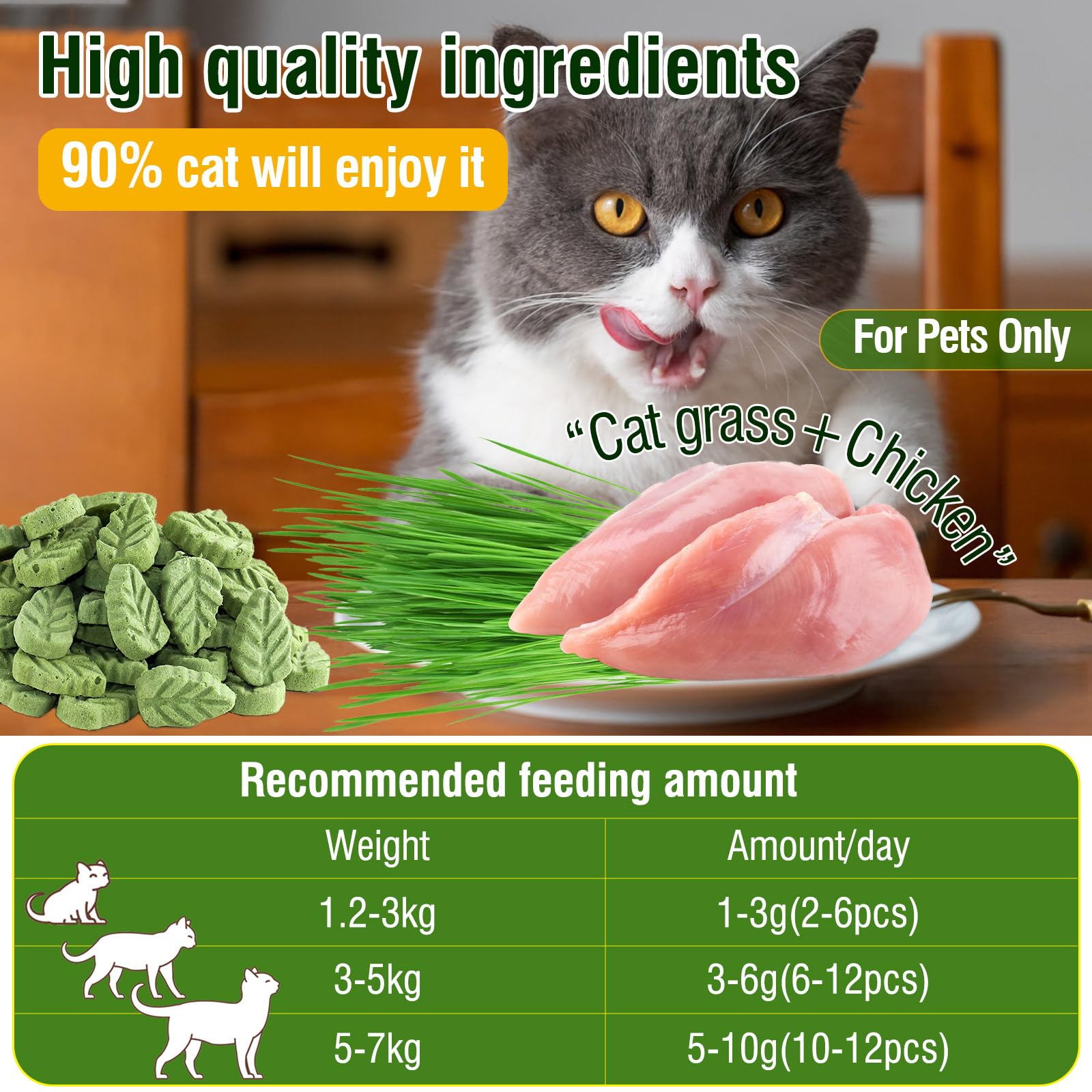 SYWUAII palo dental hierba para gatos: palillo masticable para limpieza dental.