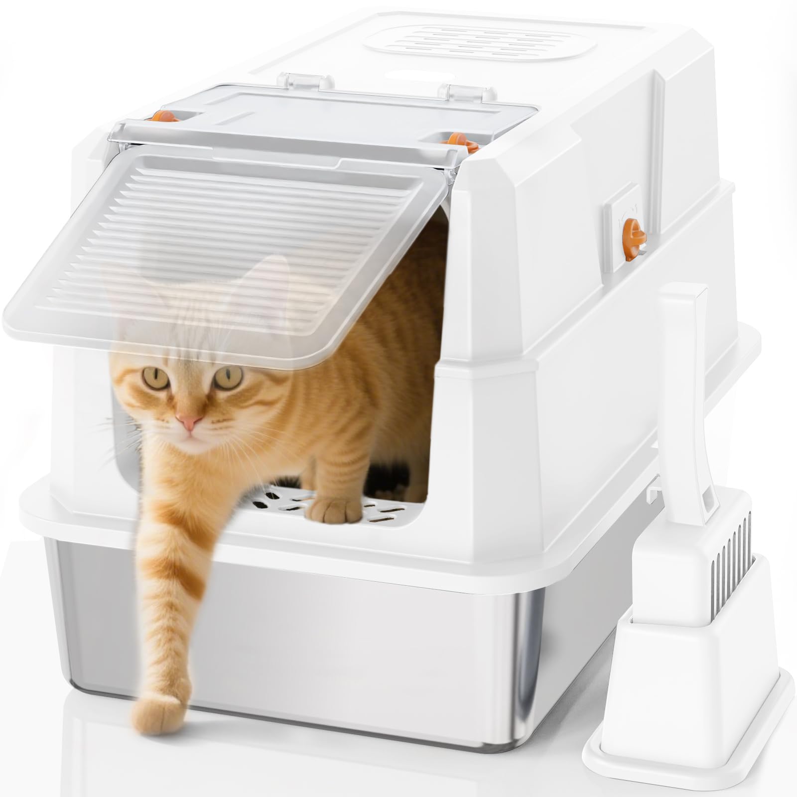 SZEE caja de arena de acero inoxidable con puerta frontal deslizante facilita la limpieza.