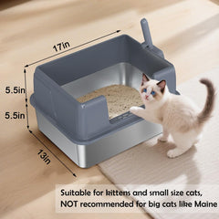 SZEE caja para gatos con paredes altas de 6 pulgadas para contener la arena.
