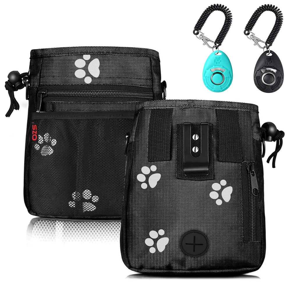 SZO bolsa-premios-perros, vista frontal, gran capacidad para premios y accesorios.