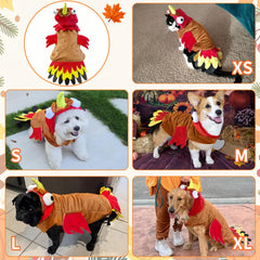T2Y disfraz de pavo para perro: ojos adorables