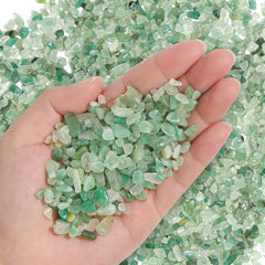 Piedras T4U chips de cristal verde aventurina pulidas para decoración de plantas