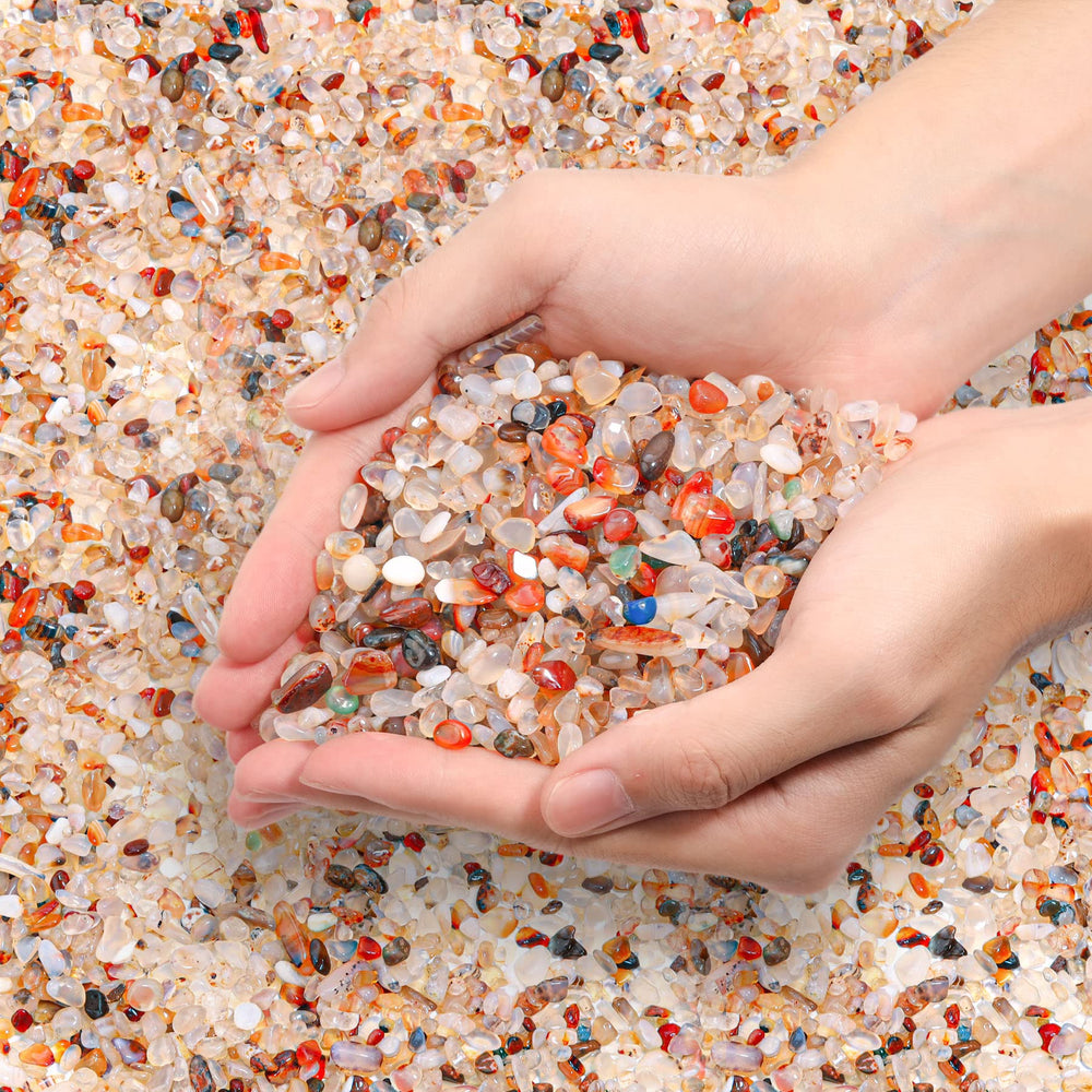 T4U Cornalina trozos cristal 1lb: ideal para terrarios y jarrones decorativos
