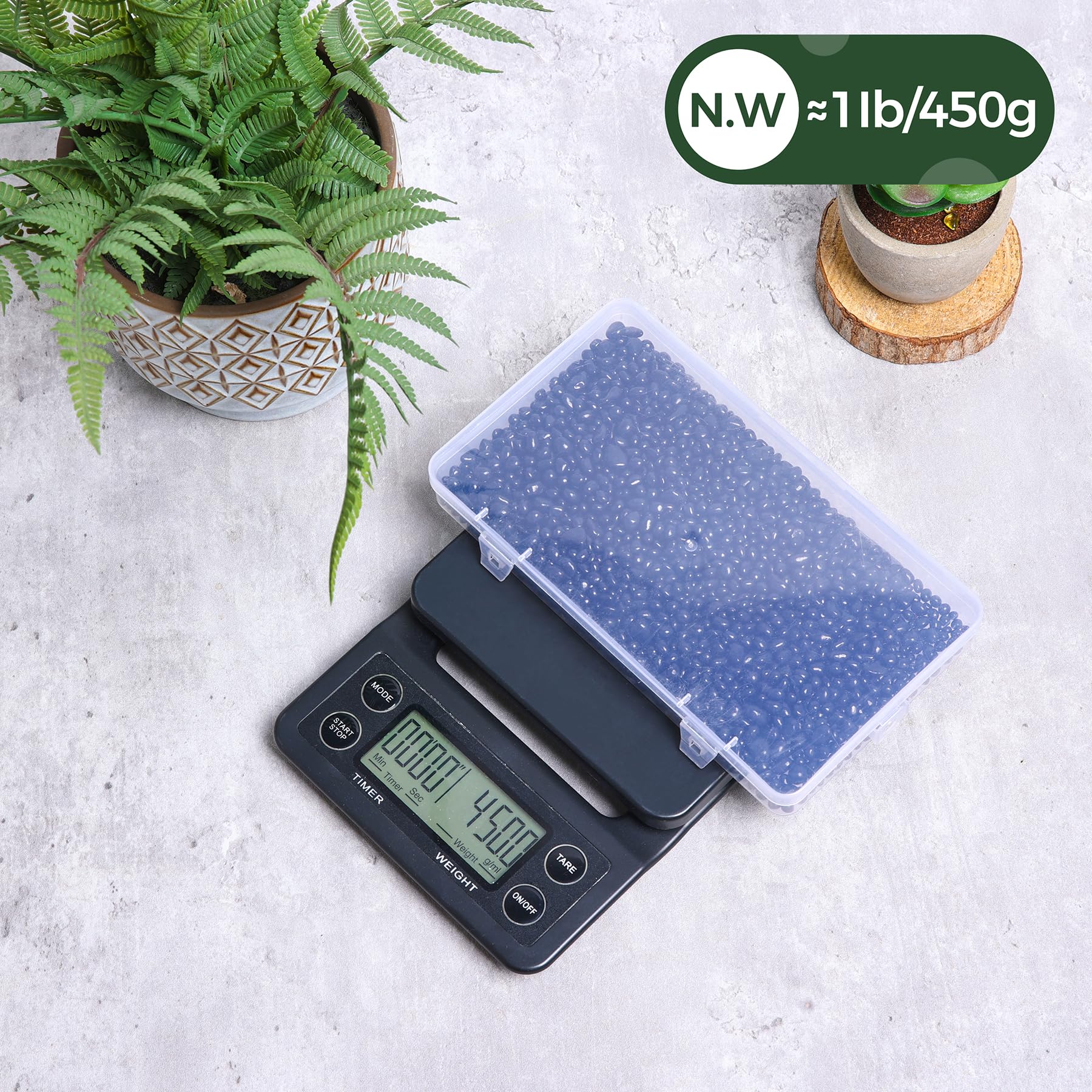 Piedras negras para plantas de interior de T4U, mejoran la estética de macetas.
