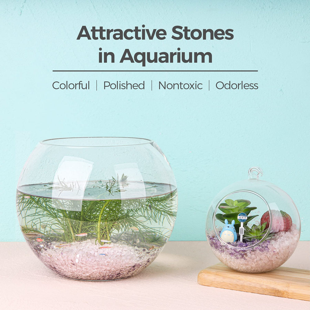 Piedras t4u rosadas para acuario ornamental y acuarios pequeños