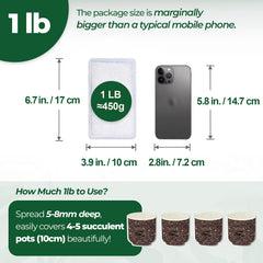 Piedras T4U cuarzo claro para top dressing de plantas