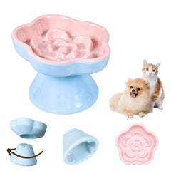 Tafelf tazón lento desmontable para gatos, mejora ingesta pausada.