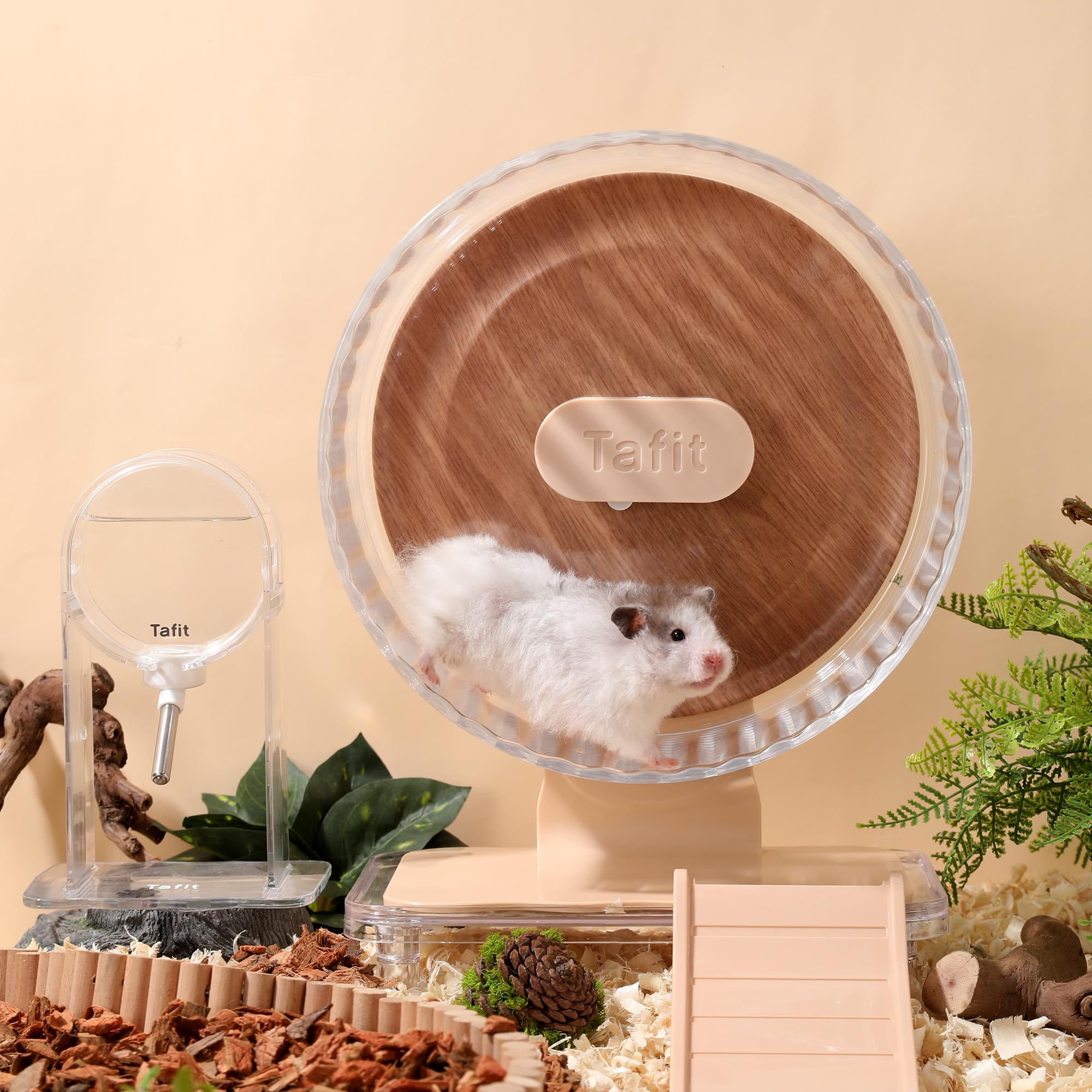 Fondo de grano de madera Tafit aporta calidez al ambiente.