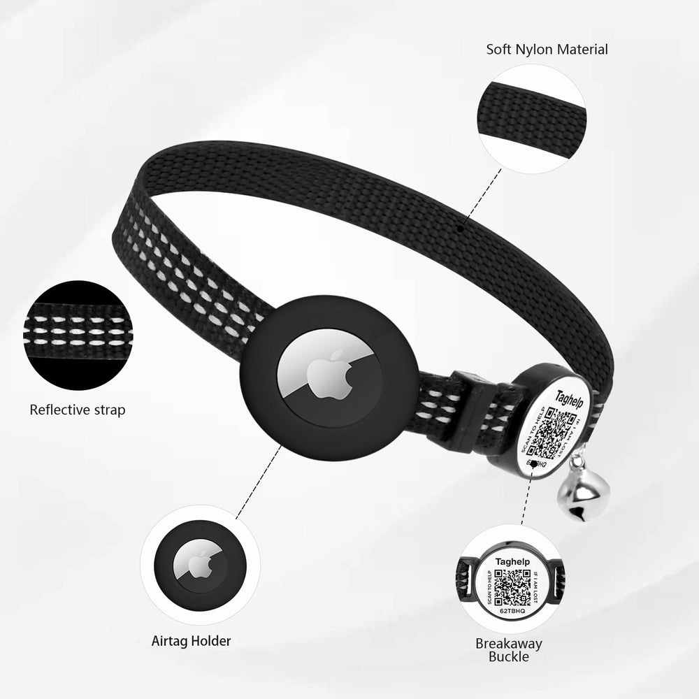 Taghelp collar para gato con AirTag y cierre de seguridad