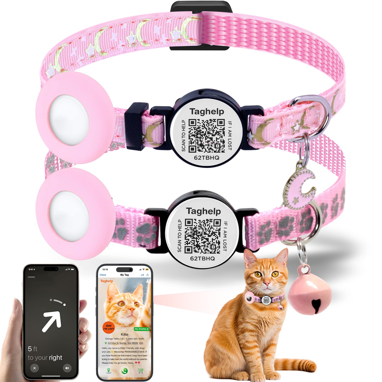 Taghelp collar galo AirTag soporte silicona para evitar caídas y proteger el dispositivo