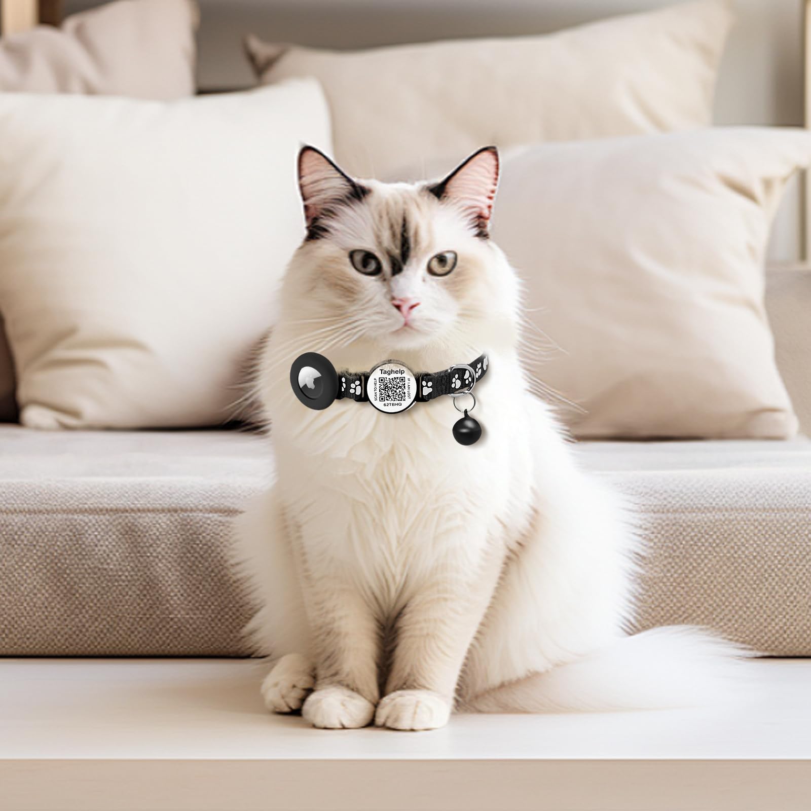 Taghelp collar brilla en oscuridad para mejor localización nocturna