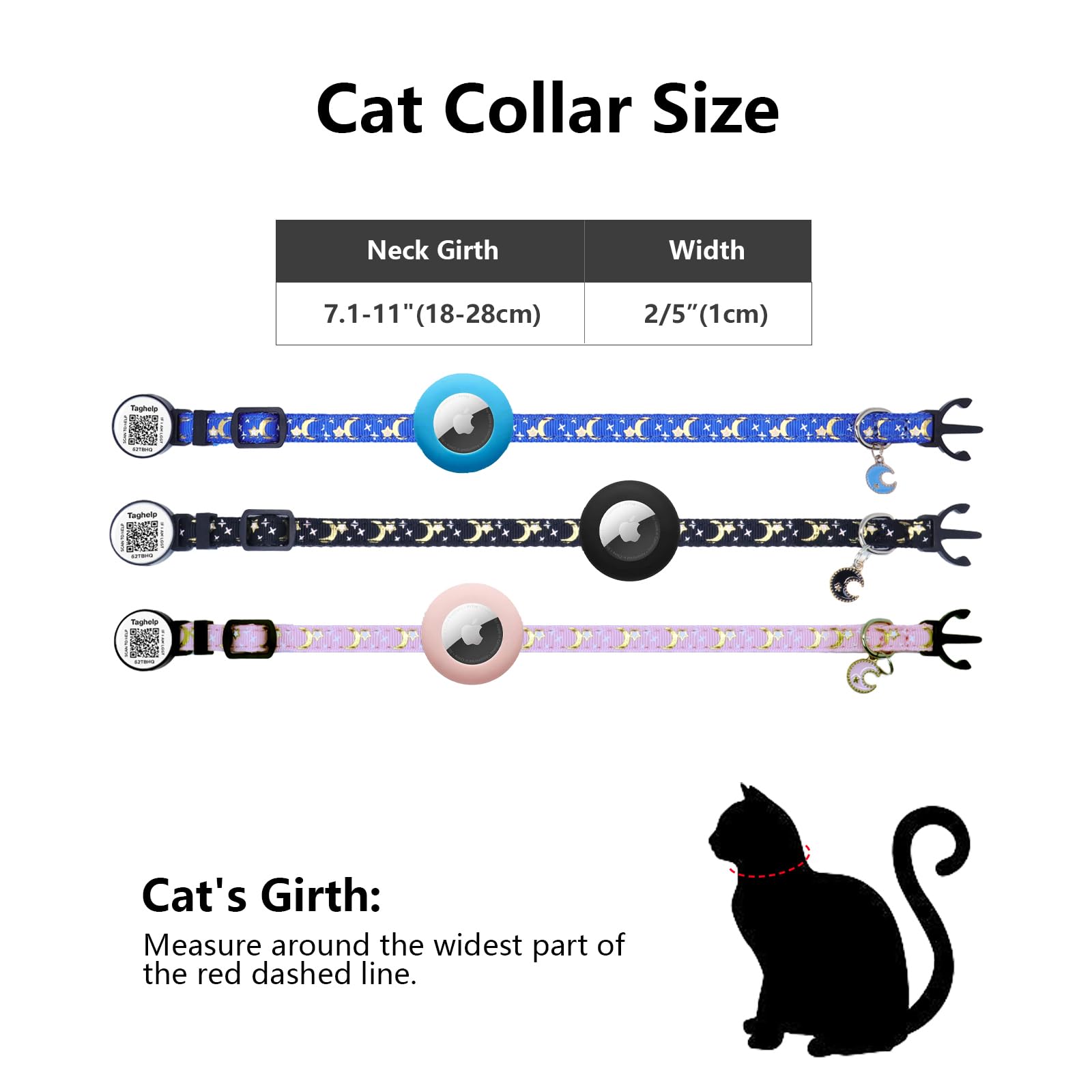 Taghelp conjunto de dos collares para gatos o gatitos