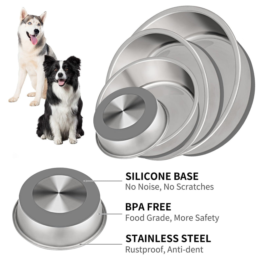 Taglory plato de acero inoxidable resistente a óxido, ideal para mascotas activas.