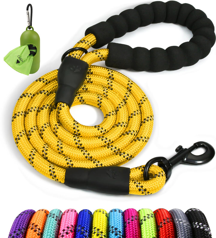 Taglory correa de cuerda para perro, enfoque en 4 ft y visibilidad