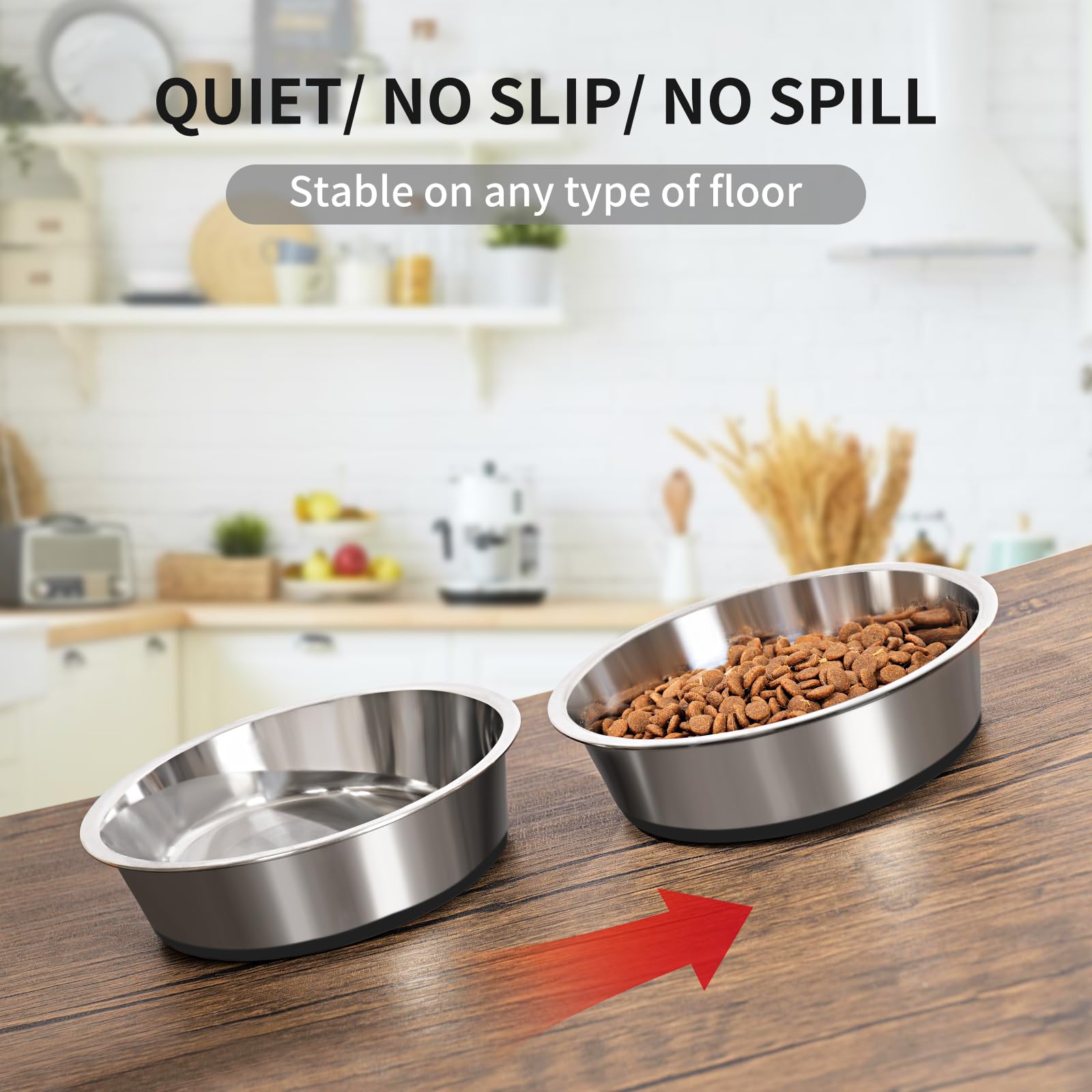 Apto para perros grandes, capacidad de hasta 11 tazas por cuenco Taglory.