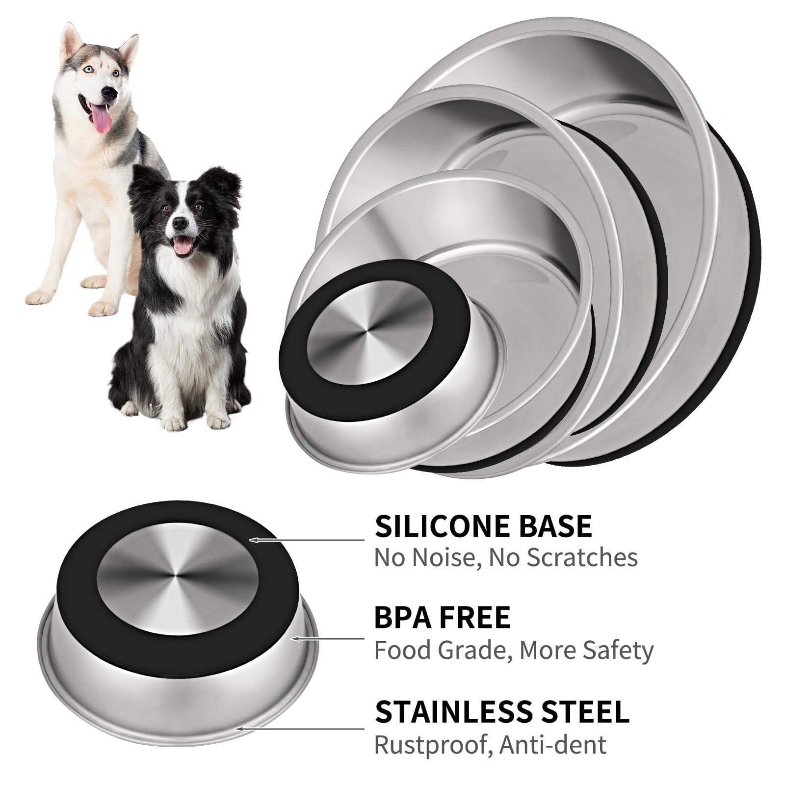 Tazones Taglory con capacidad de 59 oz para perros medianos, ideales para agua y comida.