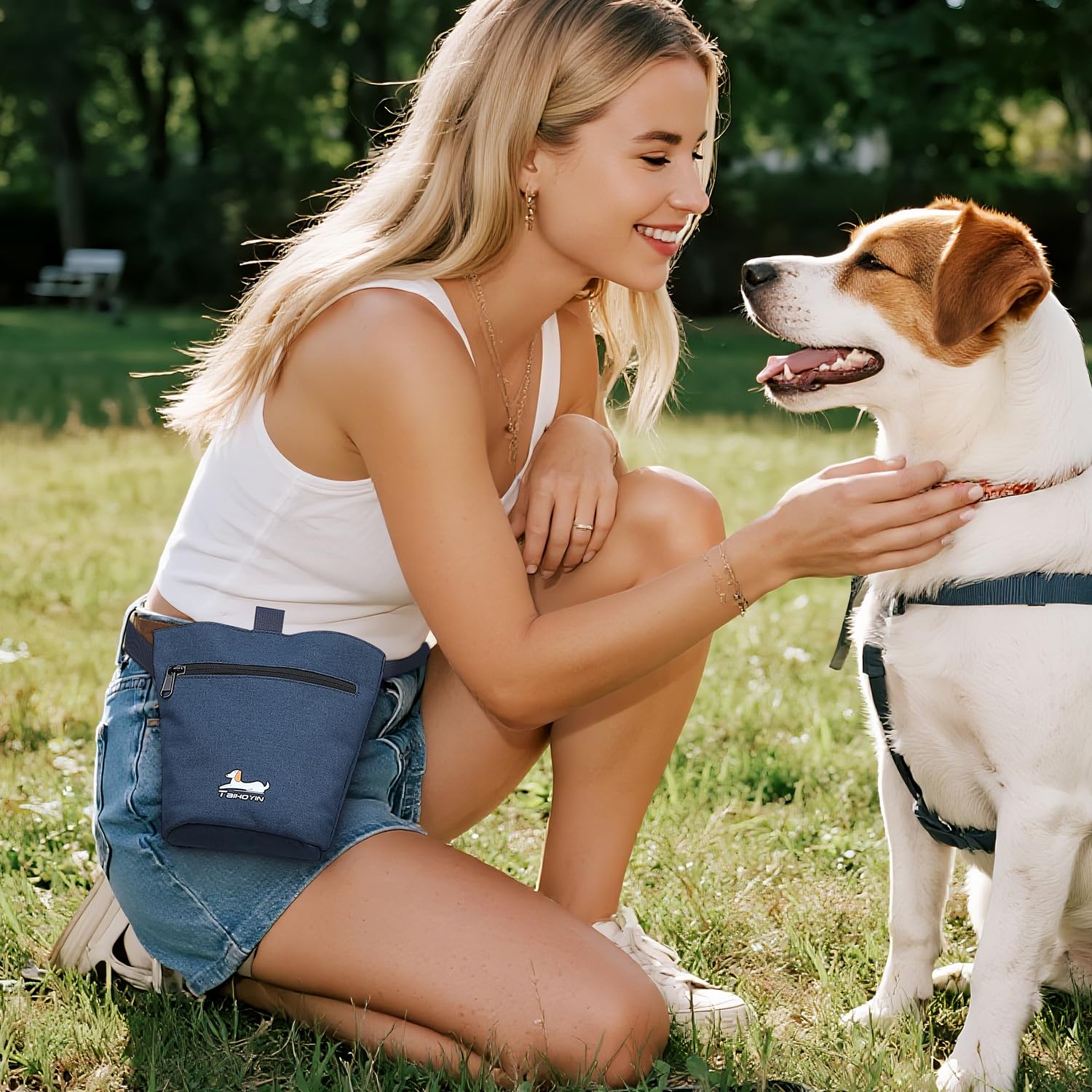 Taihoyin bolso de viaje para perros en azul marino, combinando estilo y funcionalidad.