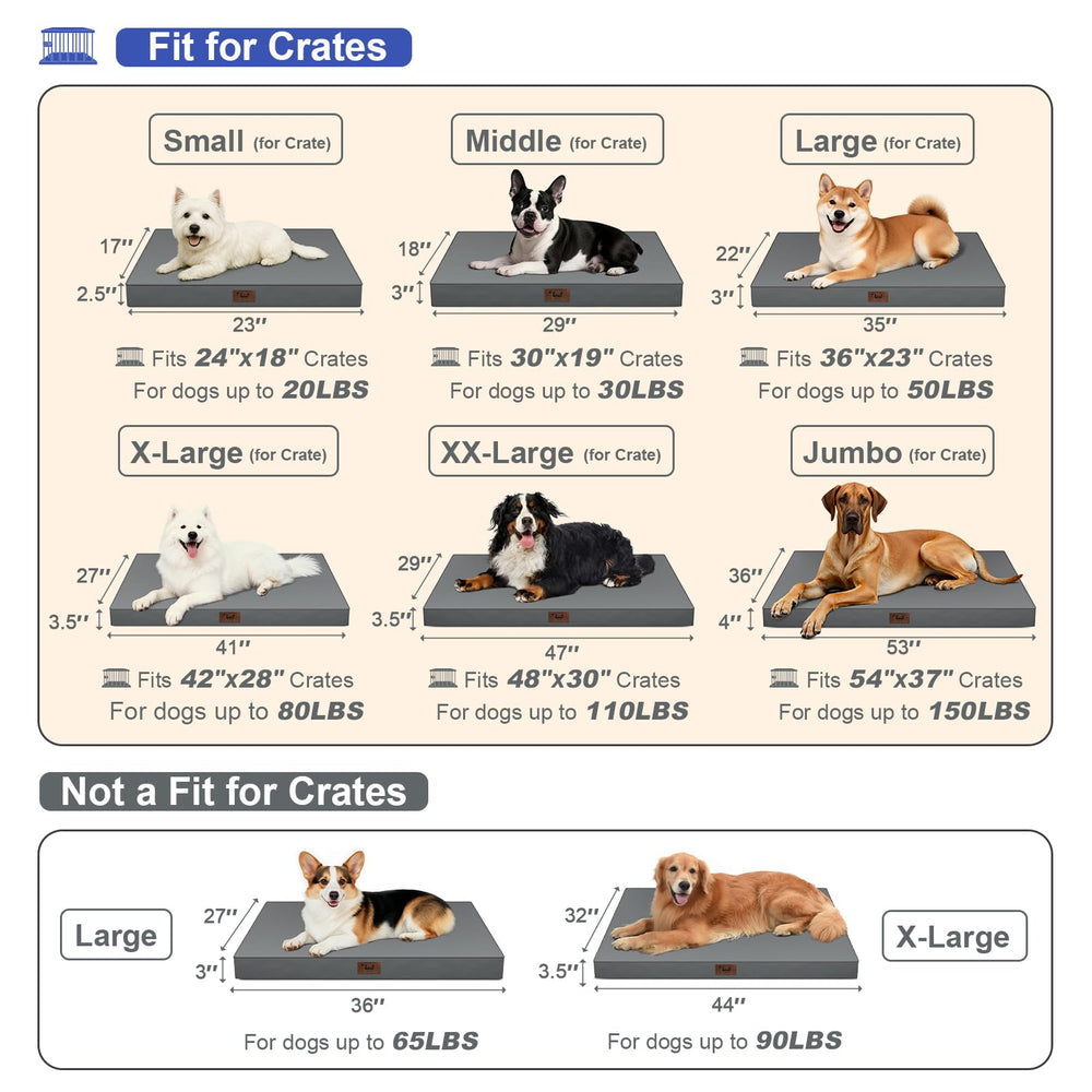 Tail Stories: cama para perros grandes impermeable, ideal para sala o patio.