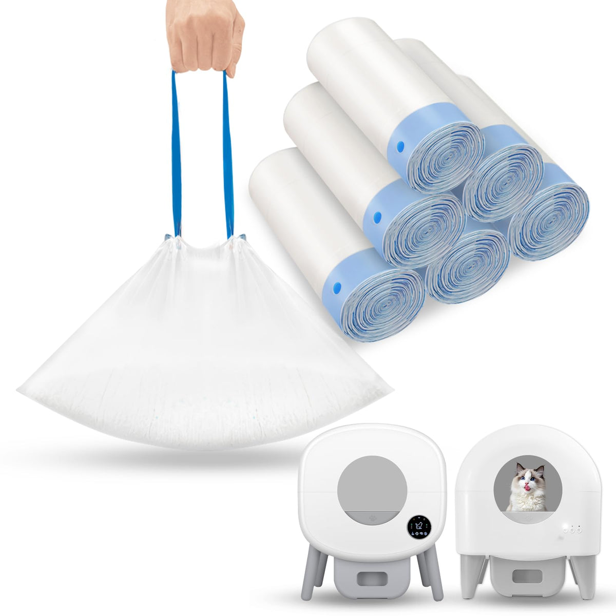 tailryth bolsas para arena de gato: empaque práctico para uso diario.