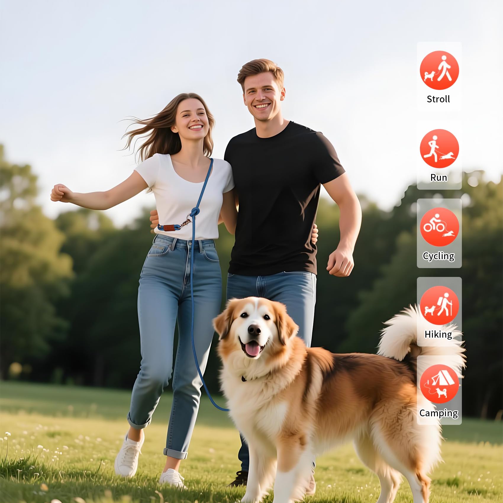 Nudo giratorio de 360 grados para evitar enredos durante paseos
