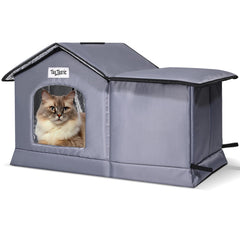 TailTastic casa gatos exterior impermeable con base sin costuras, ideal para días de lluvia