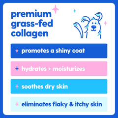 Taily Colágeno para perros, piel hidratada y suave.
