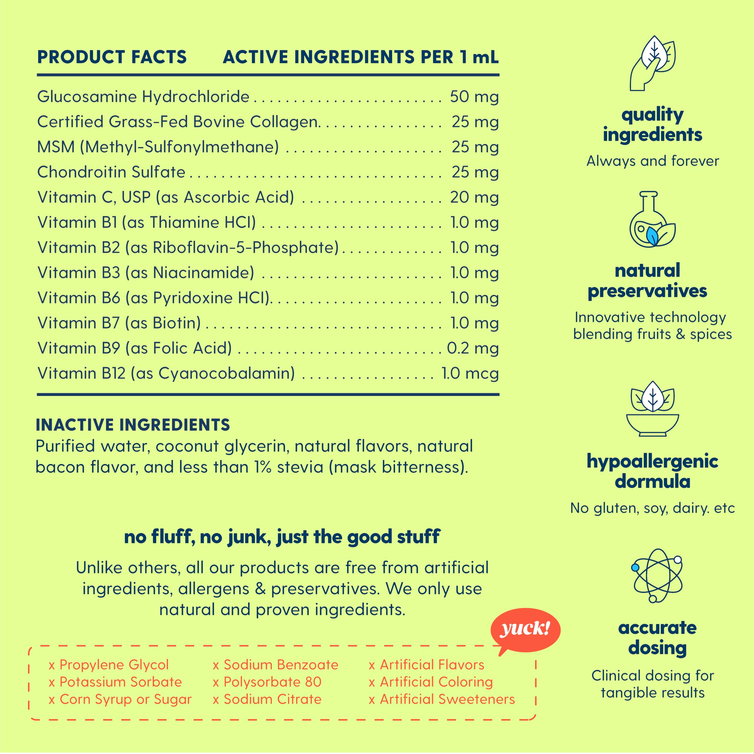 Taily Multivitamin Colágeno líquido ingredientes naturales sin conservantes.