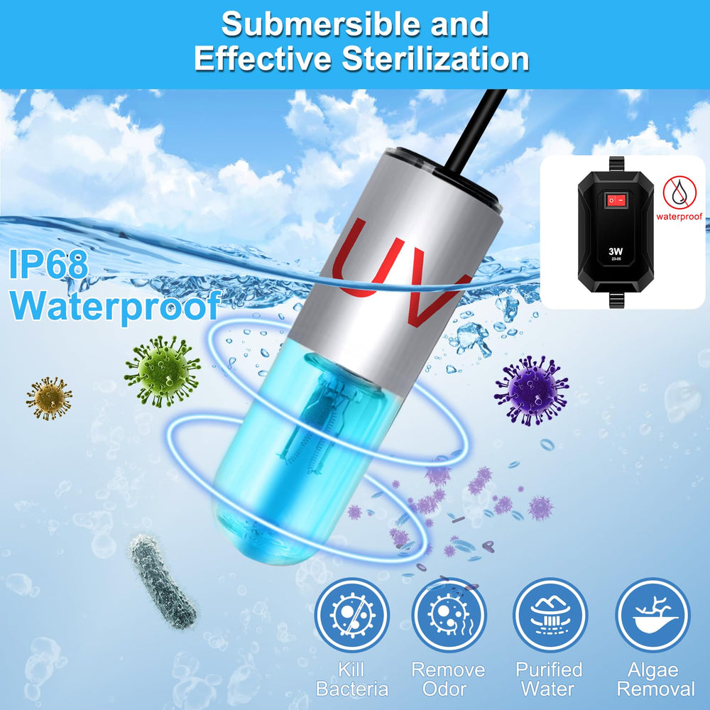 TAISHAN 3W mini acuario: vidrio de sílice de alta calidad