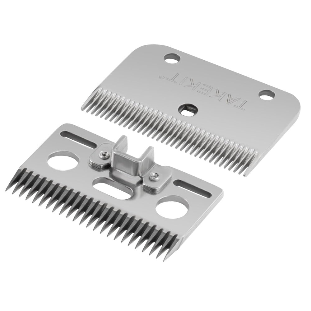 TAKEKIT cuchilla inferior de 35 dientes para caballo, ajuste cómodo durante el aseo.