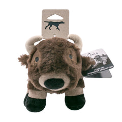 Tall Tails Buffalo con sonajero para perros, tamaño adecuado para perros medianos y grandes
