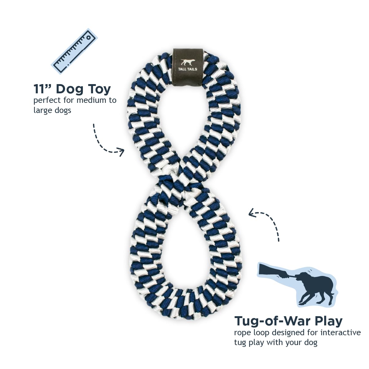 Tall Tails Juguete infinito trenzado, fomenta ejercicio e interacción entre dueño y mascota
