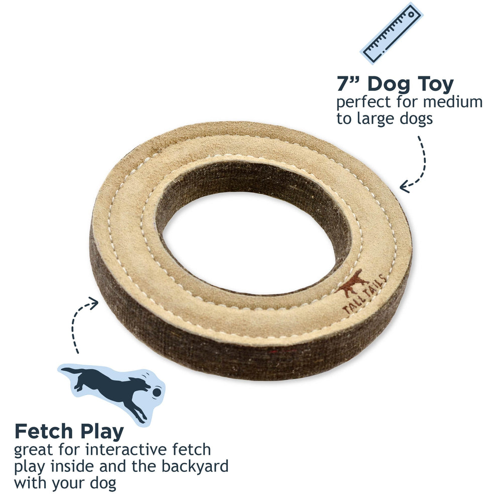 Tall Tails Ring: detalle de cuero natural y fieltro reforzado.
