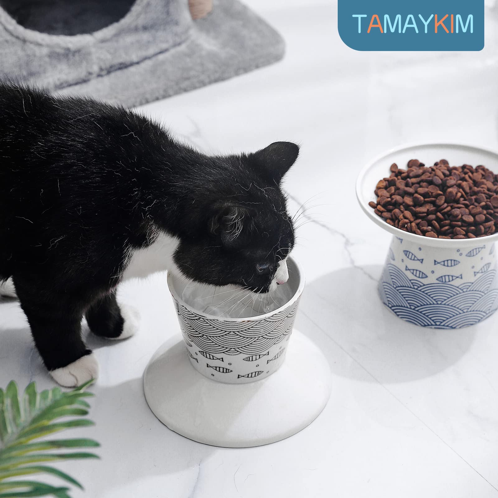 Tamaykim cuenco para alimento y agua, base gruesa evita deslizamientos.