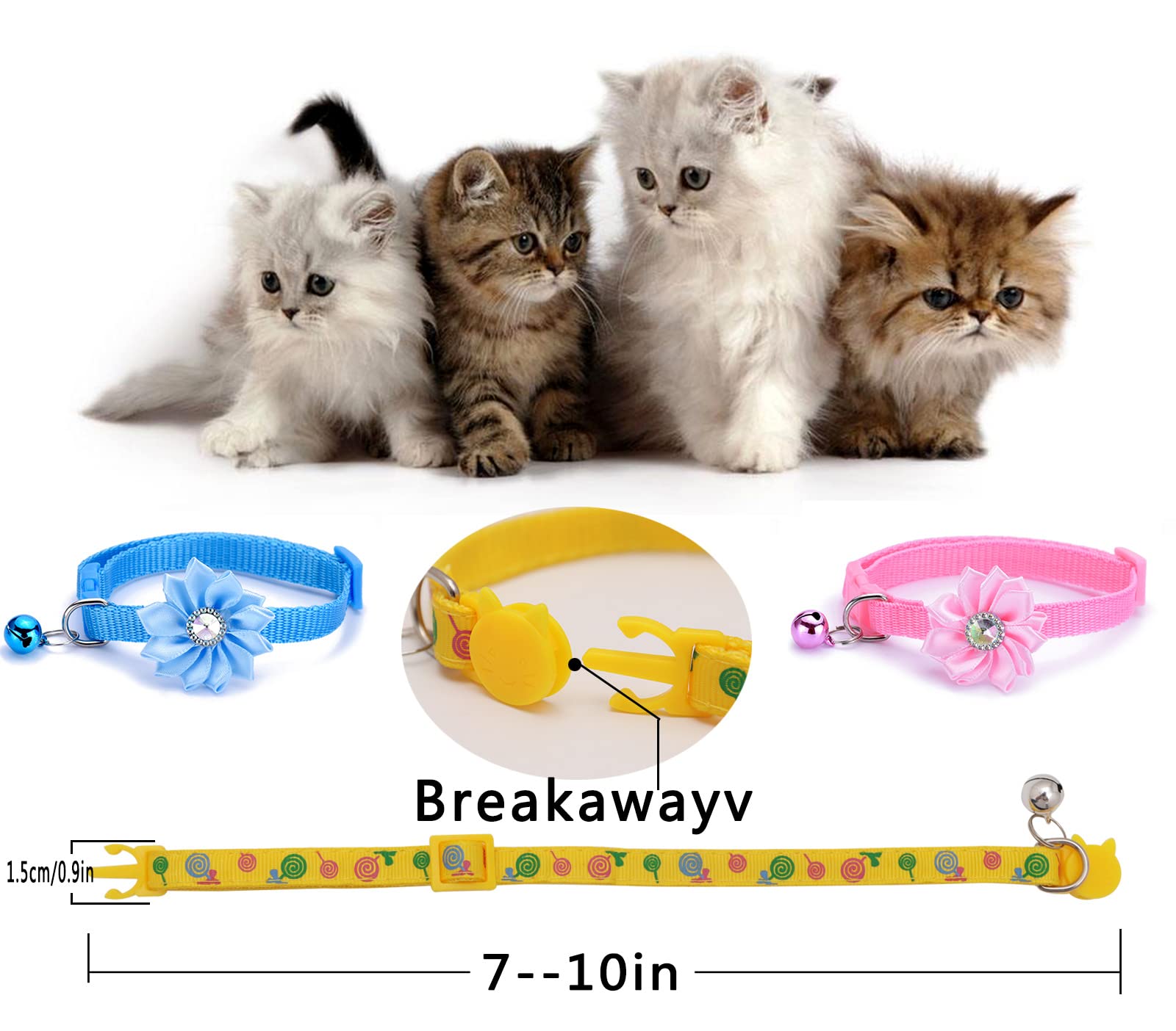 TAMHOO variedad de collares coloridos, opciones para cada personalidad felina.
