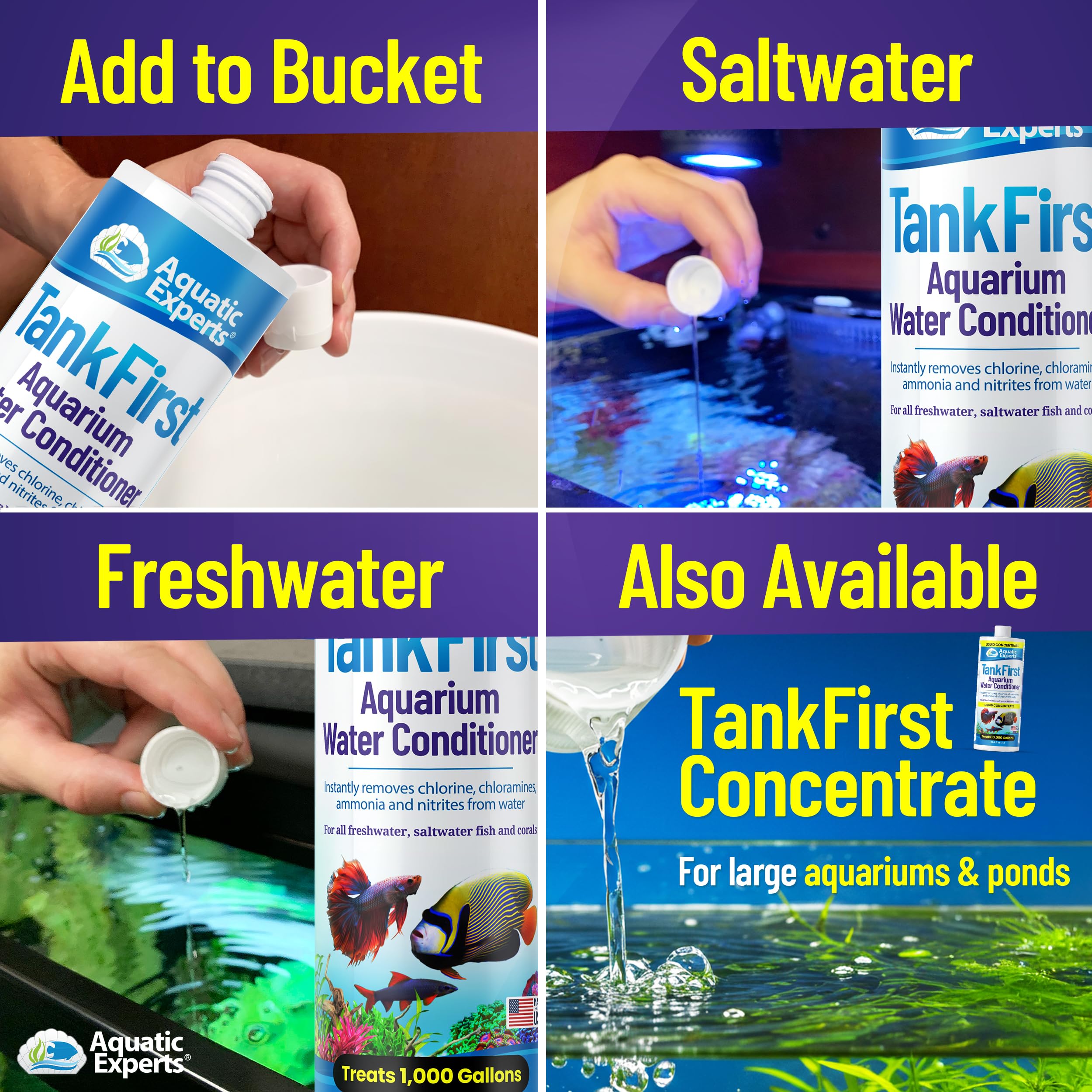 TankFirst uso agua dulce apto para acuarios de agua dulce.