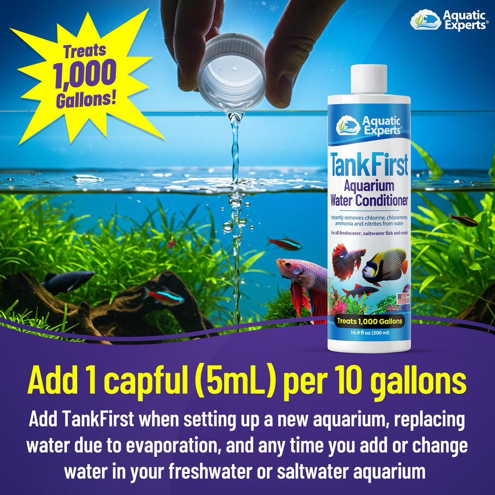 TankFirst uso agua salada apto para acuarios marinos y arrecife.