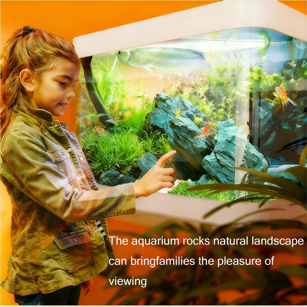 TankMatDecor Acuario listo para usar con enjuague rápido de las piedras