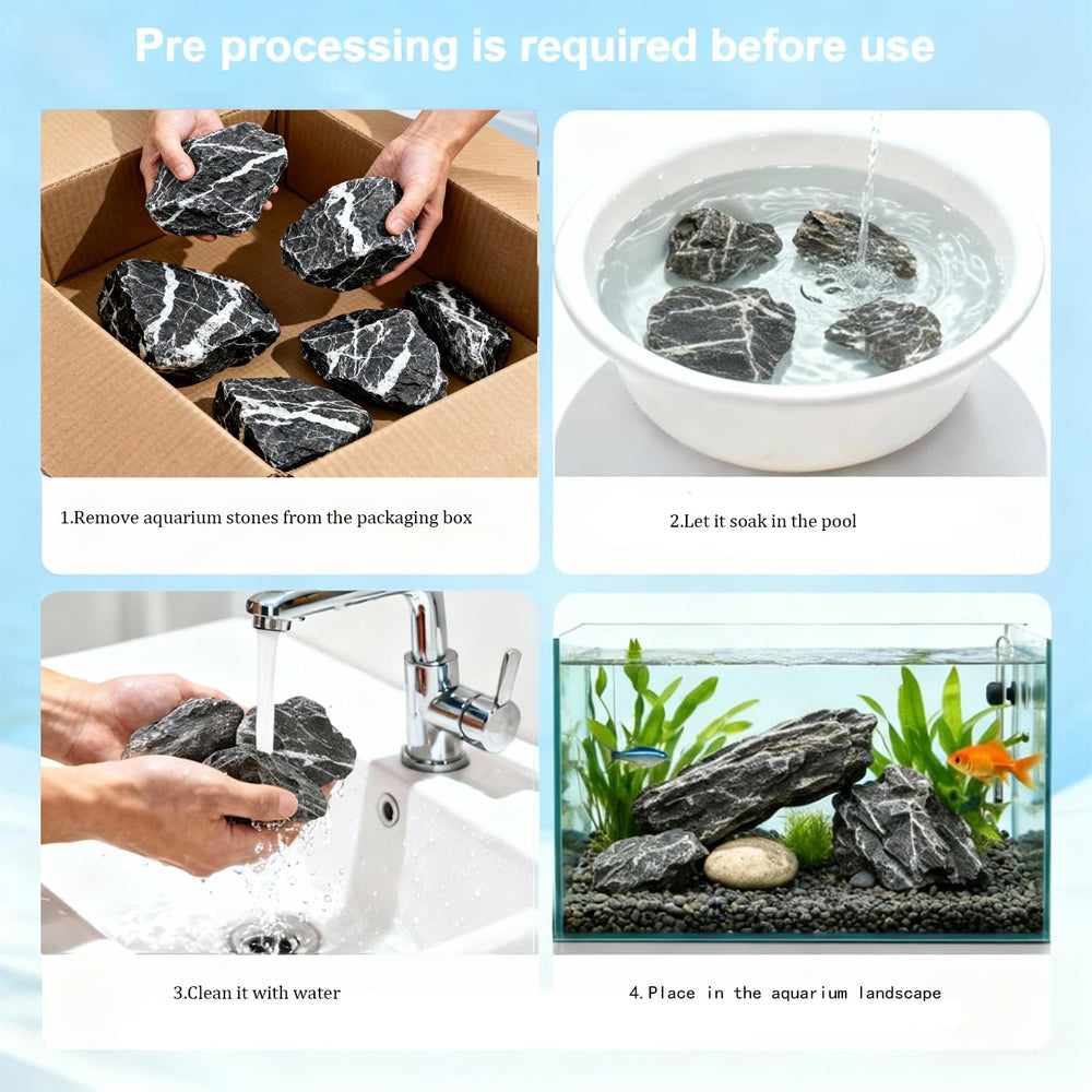 TankMatDecor Paludarium con Seiryu, piedras para diseño artesanal y estructura estable