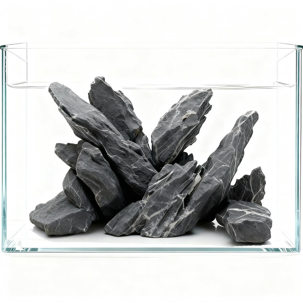 Piedra Seiryu TankMatDecor en acuario para un ambiente natural y estable.