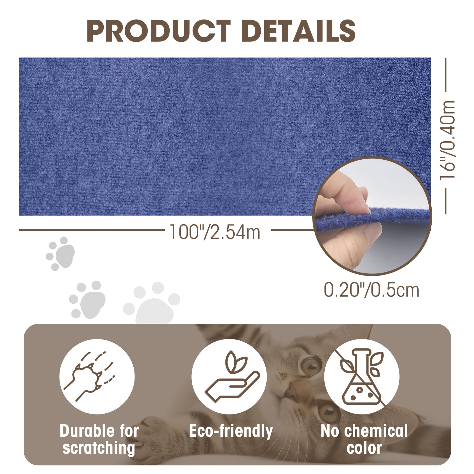 Tanofalo fieltro duradero: superficie suave y resistente para rascar