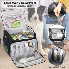 TANTO bolsa de peluquería para perros, compartimento principal amplio y divisor para distintos tamaños.