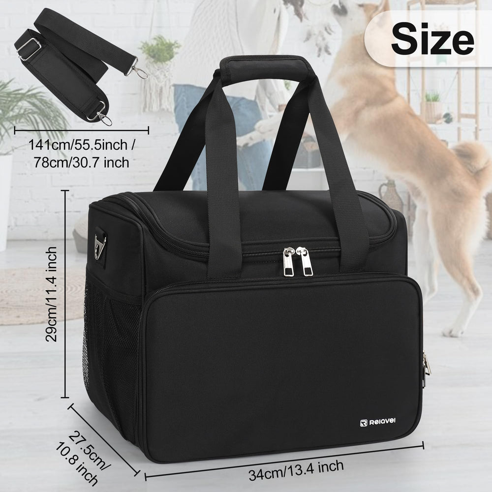 TANTO bolsa de peluquería para perros, diseño portátil con asa y correa para transporte cómodo.